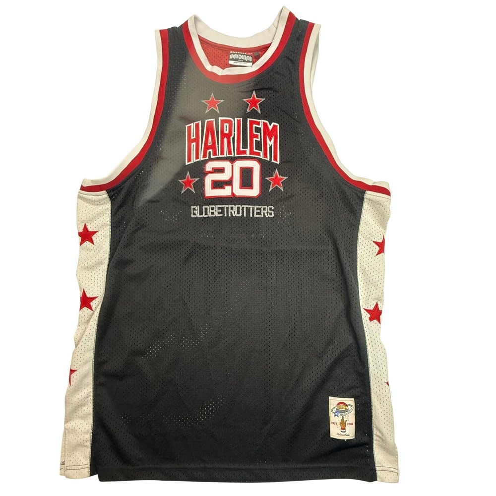 Vintage Platinum FUBU Harlem Globetrotters 75th Anniversary Haynes 20 Jersey XL